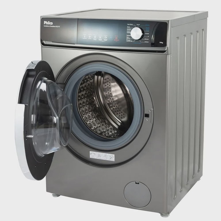 Lava e Seca Philco 16 Programas Eco Inverter 10 kg Inox PLS11T