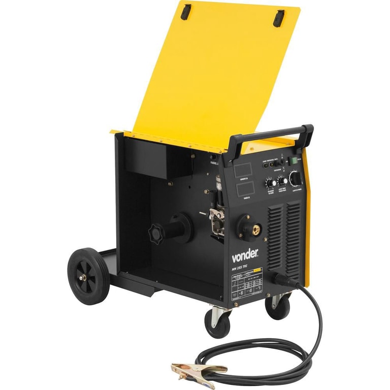 Maquina de solda mig mag 250a 220/380/440 volts trifásica cabeçote interno sem acessórios mm255