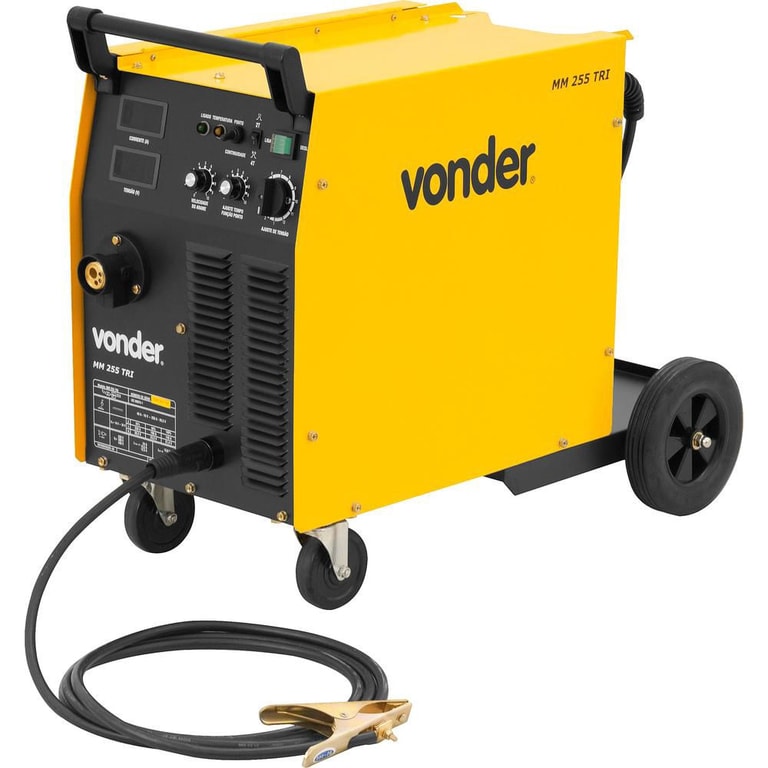 Maquina de solda mig mag 250a 220/380/440 volts trifásica cabeçote interno sem acessórios mm255