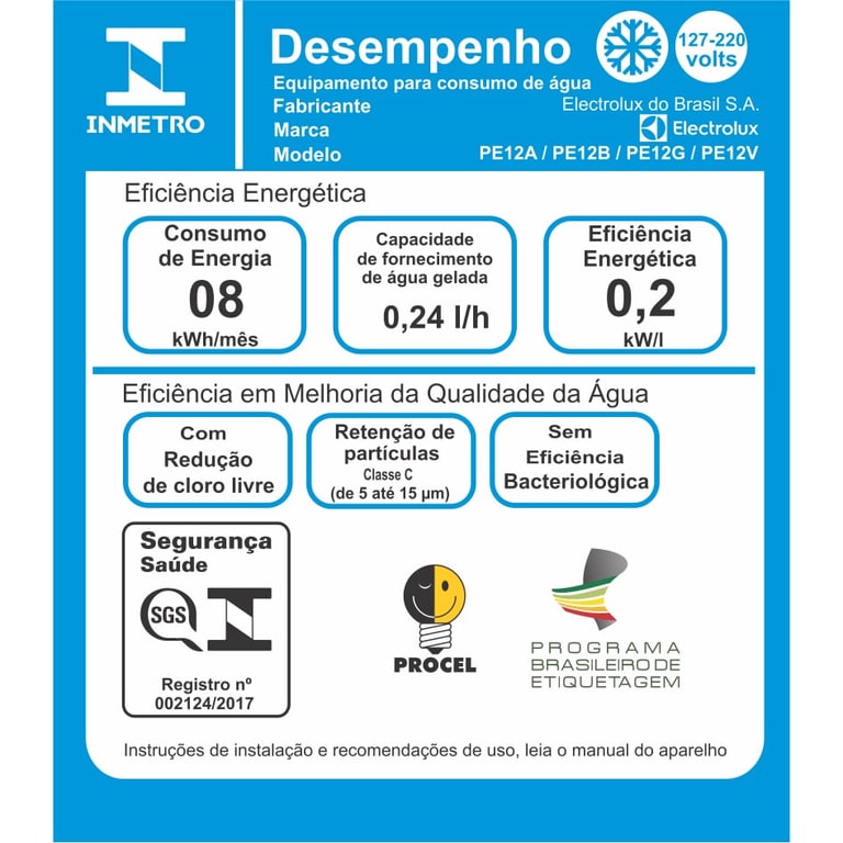 Purificador Electrolux Eletrônico Compacto Experience Pure 4x Digital Bivolt Cinza (PE12G)