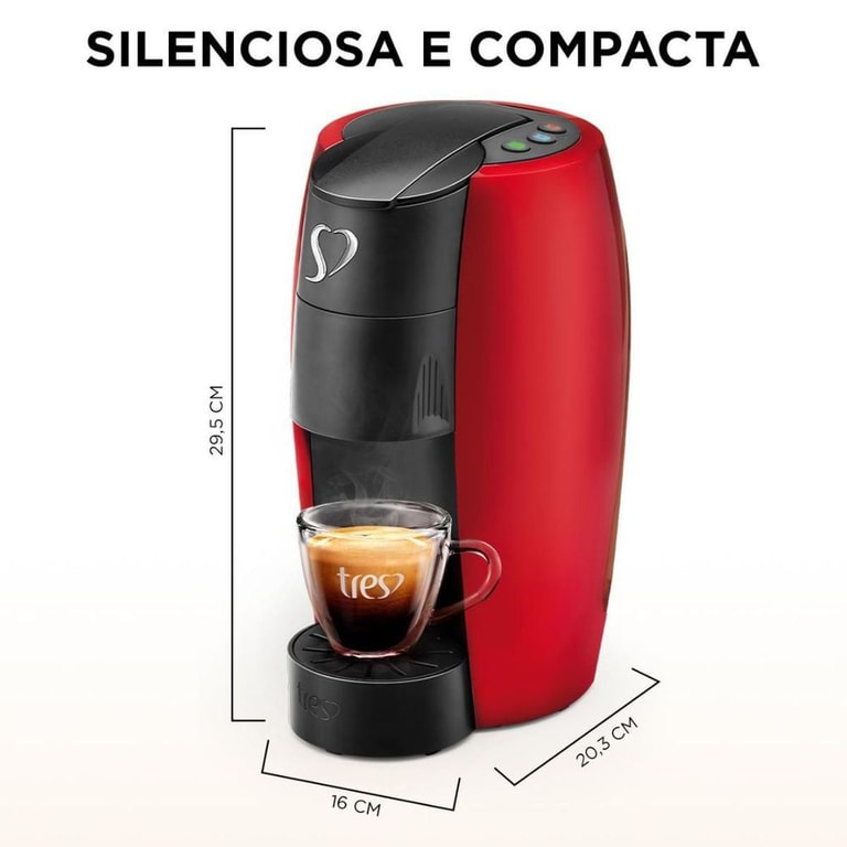 Cafeteira Elétrica Tres Corações Lov 1250W Vermelha
