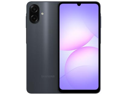 Smartphone Samsung A07 128GB Preto 4GB RAM Tela 6,7" Câm. Dupla + Selfie 8MP