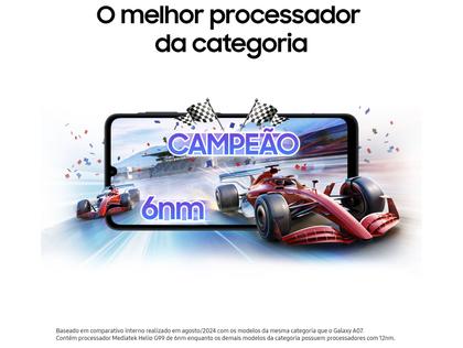 Smartphone Samsung A07 128GB Preto 4GB RAM Tela 6,7" Câm. Dupla + Selfie 8MP