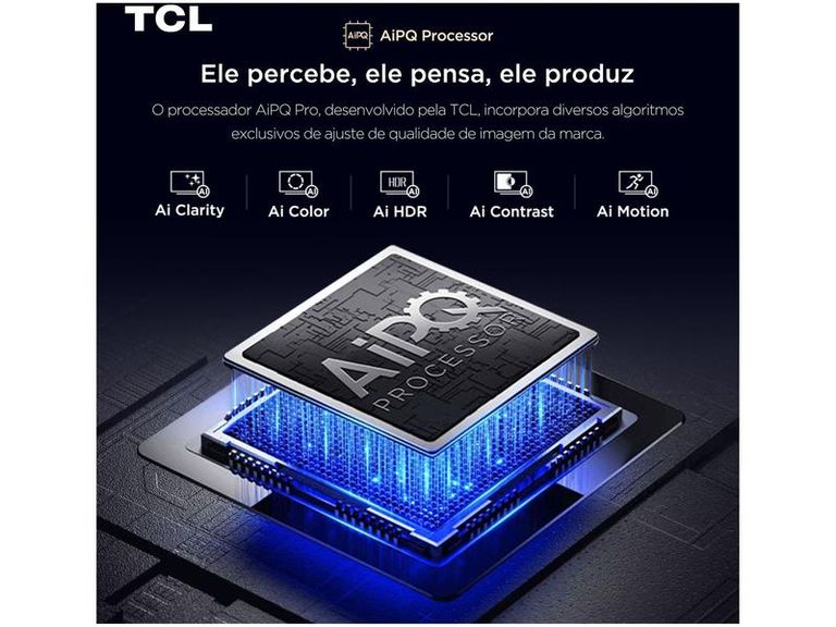 Smart TV 55" TCL 4K UHD QLED 55P7K Google TV AiPQ Google Assistente 3 HDMI 1 USB